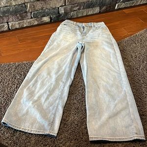 Super high rise wide leg jeans